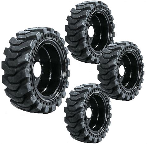 8 lug skid steer solid tire|Set of 4.